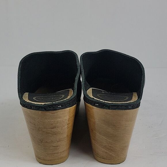 No. 6 Black New School Wedge Clog -Women's - Picture 11 of 13